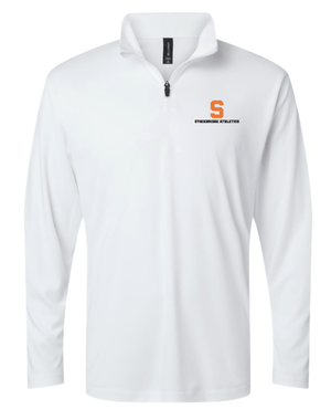 Custom Printed Apparel | Stockbridge Athletics | Men's Performance 1/4 - Zip "Stockbridge Athletics Design" (Black/White) - Stockbridge Athletics On Demand - 18776