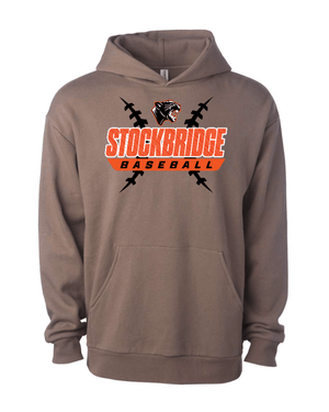 Custom Apparel - Screen Printing - Stockbridge Baseball - Midweight Hoodie (Multiple Colors Available) - Stockbridge Baseball 2 - 17484