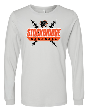 Custom Apparel - Screen Printing - Stockbridge Baseball - Unisex Long Sleeve T-Shirt (Multiple Colors Available) - Stockbridge Baseball 2 - 17484