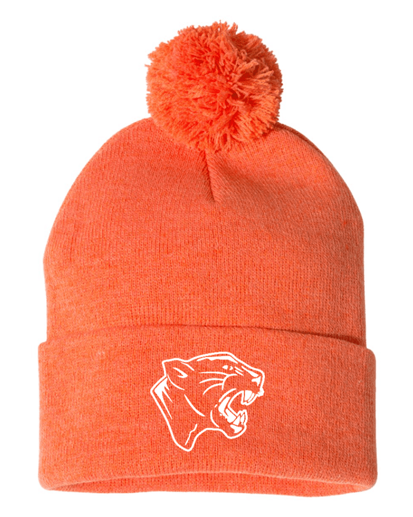 Custom Apparel - Screen Printing - Stockbridge New Year - New Apparel - Pom Beanie (Black / Orange) - Stockbridge Apparel - 17289