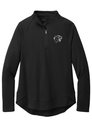 Custom Apparel - Screen Printing - Stockbridge Staff Apparel - Women's C - Free Quarter Zip (Black) - Stockbridge Staff Apparel - 16533