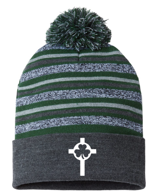 St. Patrick Winter Spirit Wear - USA Made Striped Beanie