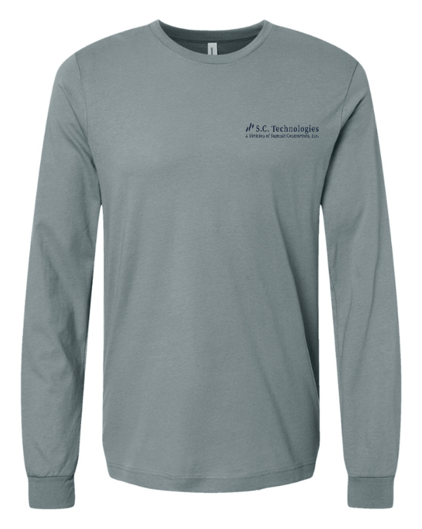 Custom Apparel - Screen Printing - Summit Contractors - Long Sleeve T-Shirt - Strobe / Blue Storm - Summit Contractors - 16912