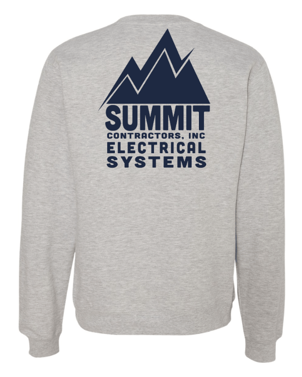 Custom Apparel - Screen Printing - Summit Contractors - Midweight Crewneck Sweatshirt - Grey / Sandstone - Summit Contractors - 16912