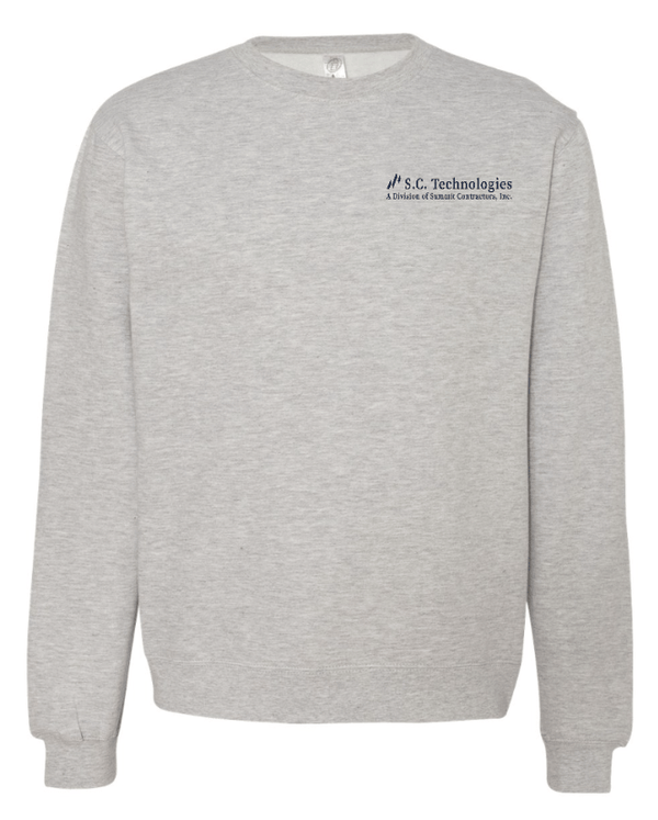 Custom Apparel - Screen Printing - Summit Contractors - Midweight Crewneck Sweatshirt - Grey / Sandstone - Summit Contractors - 16912