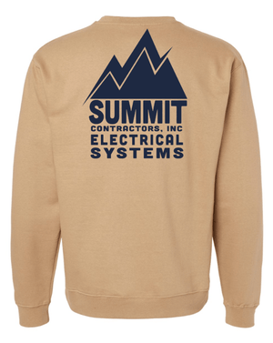 Custom Apparel - Screen Printing - Summit Contractors - Midweight Crewneck Sweatshirt - Grey / Sandstone - Summit Contractors - 16912