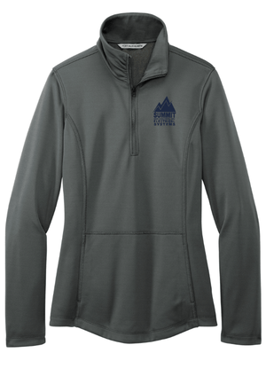 Custom Apparel - Screen Printing - Summit Contractors - Women's Smooth Fleece Quarter Zip - Summit Contractors - 16912