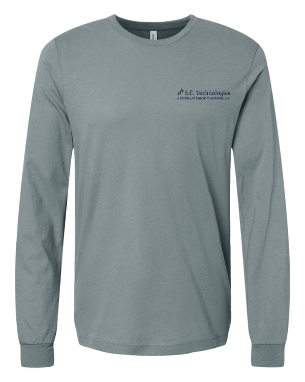 Summit Contractors - Long Sleeve T-Shirt  -- Strobe / Blue Storm