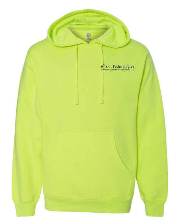 Summit Contractors - Midweight Hooded Sweatshirt  -- Safety Yellow / Cement