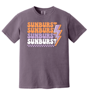 Custom Printed Apparel | Sunburst Elementary | Comfort Colors Heavyweight T-Shirt Adult Unisex - T-Shirt - 19803 Sunburst Elementary