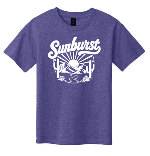 Custom Printed Apparel | Sunburst Elementary | Gildan Youth Softstyle T-Shirt - Purple - T-Shirt - 19803 Sunburst Elementary