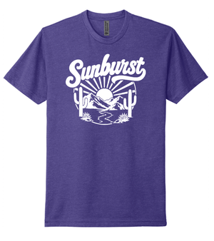 Custom Printed Apparel | Sunburst Elementary | Next Level Adult Unisex T-Shirt Purple - T-Shirt - 19803 Sunburst Elementary