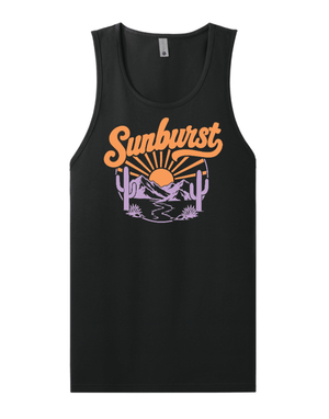 Custom Printed Apparel | Sunburst Elementary | Next Level Unisex Cotton Muscle Tank Top - T-Shirt - 19803 Sunburst Elementary