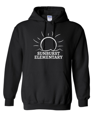 Custom Apparel - Screen Printing - Sunburst Elementary School - 50th Anniversary - Adult Heavy Blend Hooded Sweatshirt (Black / Orange / Purple) - Sunburst Elementary School - 16934