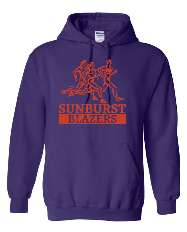 Custom Apparel - Screen Printing - Sunburst Elementary School - 50th Anniversary - Adult Heavy Blend Hooded Sweatshirt (Sunburst Blazers Design) - Sunburst Elementary School - 16934