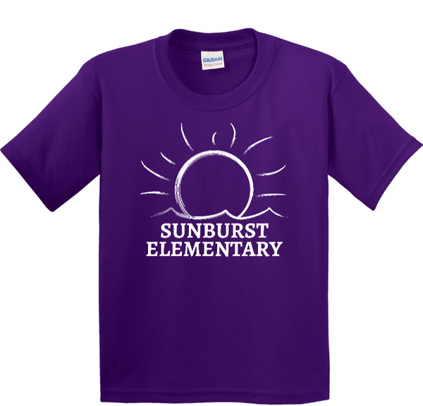 Sunburst Elementary School - 50th Anniversary - Youth Cotton T-Shirt (Black / Purple / Orange)