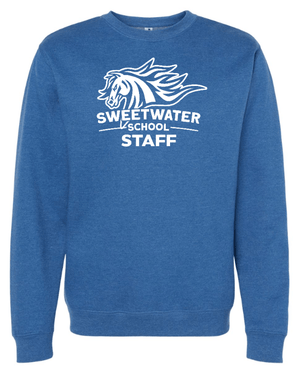 Custom Apparel - Screen Printing - Sweetwater Elementary 2023 Winter - Staff Adult Crewneck Sweatshirt - Crew Neck Sweatshirt - Sweetwater Elementary 2023 Winter - 14479