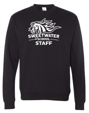 Custom Apparel - Screen Printing - Sweetwater Elementary 2023 Winter - Staff Adult Crewneck Sweatshirt - Crew Neck Sweatshirt - Sweetwater Elementary 2023 Winter - 14479