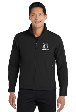 Custom Printed Apparel | Tall Adult Unisex Jacket - Black Soft Shell | Okemos Staff - Okemos Staff S26 - 19087