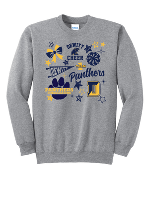 Custom Printed Apparel | Unisex Crewneck Sweatshirt | DHS Sideline Cheer - DHS Cheer - 19819