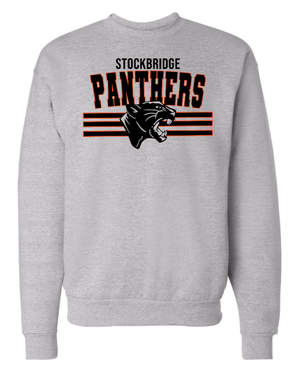 Custom Printed Apparel | Unisex Crewneck Sweatshirt | Stockbridge Panthers - Stockbridge - 19879