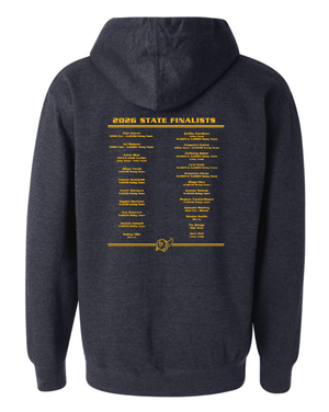 Custom Printed Apparel | Unisex Custom Hoodie - Navy Heather | GL Track + Field State Qualifiers & Champs 2026 - GL Track Qualifiers + Champs - 19483