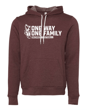 Custom Printed Apparel | Unisex Custom Hoodie - One Way One Family | Okemos Football - Okemos Football - 19518