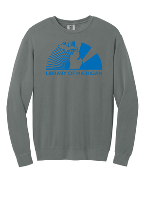 Custom Printed Apparel | Unisex Custom Lightweight Crewneck Sweatshirt | Library of Michigan - Library of MI - 19463
