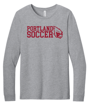 Custom Printed Apparel | Unisex Custom Long Sleeve - Athletic Heather | Portland Boys Soccer - Portland Soccer - 19839