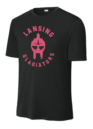 Custom Printed Apparel | Unisex Custom Performance T-Shirt - Black | Lansing Gladiators - Lansing Gladiators - 19586
