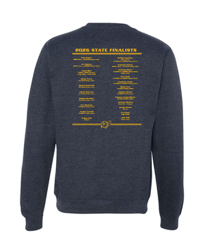 Custom Printed Apparel | Unisex Custom Sweatshirt - Navy Heather Crewneck | GL Track + Field State Qualifiers & Champs 2026 - GL Track Qualifiers + Champs - 19483