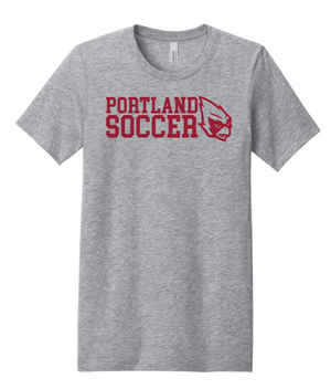 Custom Printed Apparel | Unisex Custom T-Shirt - Athletic Heather | Portland Boys Soccer - Portland Soccer - 19839