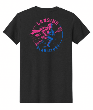 Custom Printed Apparel | Unisex Custom T-Shirt - Black | Lansing Gladiators - Lansing Gladiators - 19512