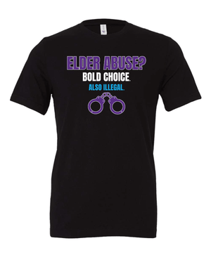 Custom Printed Apparel | Unisex Custom T-Shirt - Black | MDHHS Elder Abuse Awareness - MDHHS Elder Abuse Awareness - 19374