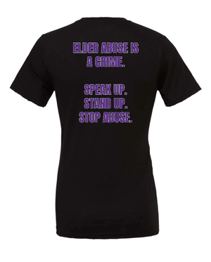 Custom Printed Apparel | Unisex Custom T-Shirt - Black | MDHHS Elder Abuse Awareness - MDHHS Elder Abuse Awareness - 19374