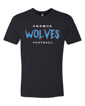 Custom Printed Apparel | Unisex Custom T-Shirt - Black | Okemos Football - Okemos Football - 19518