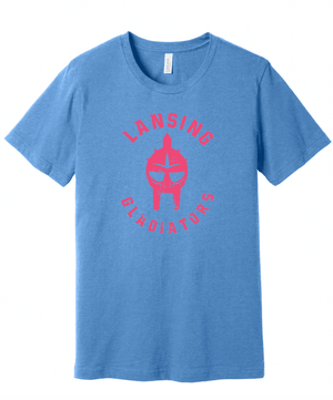 Custom Printed Apparel | Unisex Custom T-Shirt - Blue | Lansing Gladiators - Lansing Gladiators - 19512