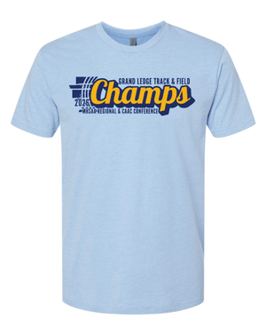 Custom Printed Apparel | Unisex Custom T-Shirt - Light Blue | GL Track + Field State Qualifiers & Champs 2026 - GL Track Qualifiers + Champs - 19483