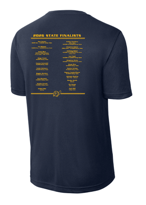 Custom Printed Apparel | Unisex Custom T-Shirt - Navy Performance | GL Track + Field State Qualifiers & Champs 2026 - GL Track Qualifiers + Champs - 19483