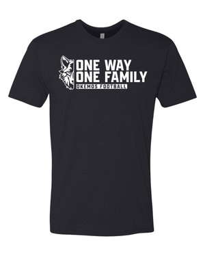 Custom Printed Apparel | Unisex Custom T-Shirt - One Way One Family | Okemos Football - Okemos Football - 19518