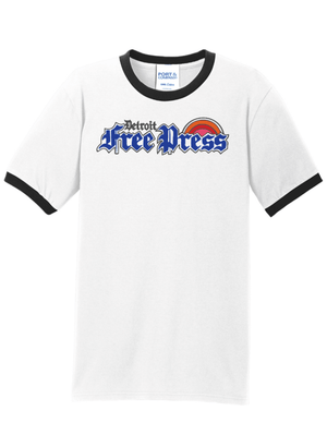 Custom Printed Apparel | Unisex Custom T-Shirt - Ringer Style | Detroit Free Press - Detroit Free Press - 19558