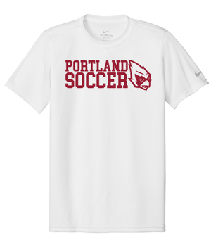 Custom Printed Apparel | Unisex Custom T-Shirt - White Nike | Portland Boys Soccer - Portland Soccer - 19839