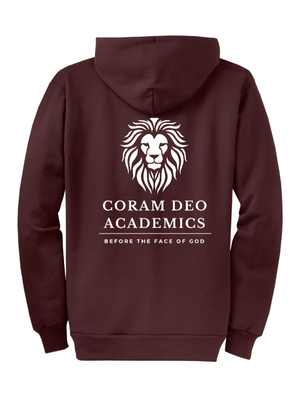 Custom Printed Apparel | Unisex Full Zip Hoodie | Coram Deo Academics - Coram Deo 2026 - 19830