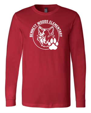 Custom Printed Apparel | Unisex Long Sleeve T-Shirt | Bennett Woods Elementary - Bennett Woods Elementary