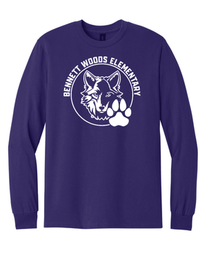 Custom Printed Apparel | Unisex Long Sleeve T-Shirt | Bennett Woods Elementary - Bennett Woods Elementary