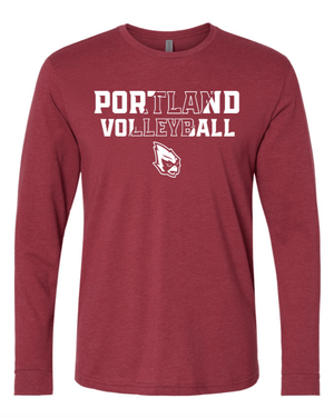 Custom Printed Apparel | Unisex Long Sleeve T-Shirt | Portland Volleyball - Portland Vball - 19598