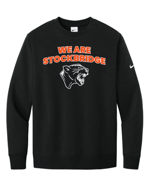 Custom Printed Apparel | Unisex Nike Crewneck Sweatshirt | Stockbridge Panthers - Stockbridge - 19879