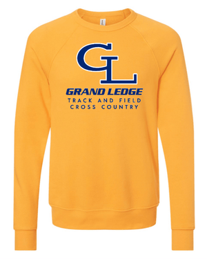 Custom Printed Apparel | Unisex Raglan Crewneck Sweatshirt | GL Cross Country - GL XC - 19838