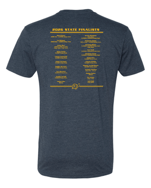 Custom Printed Apparel | Unisex T-Shirt Custom - Navy Heather | GL Track + Field State Qualifiers & Champs 2026 - GL Track Qualifiers + Champs - 19483