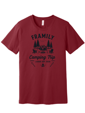 Custom Printed Apparel | Unisex T-Shirt | Framily Camping Trip - Framily Camping Trip
